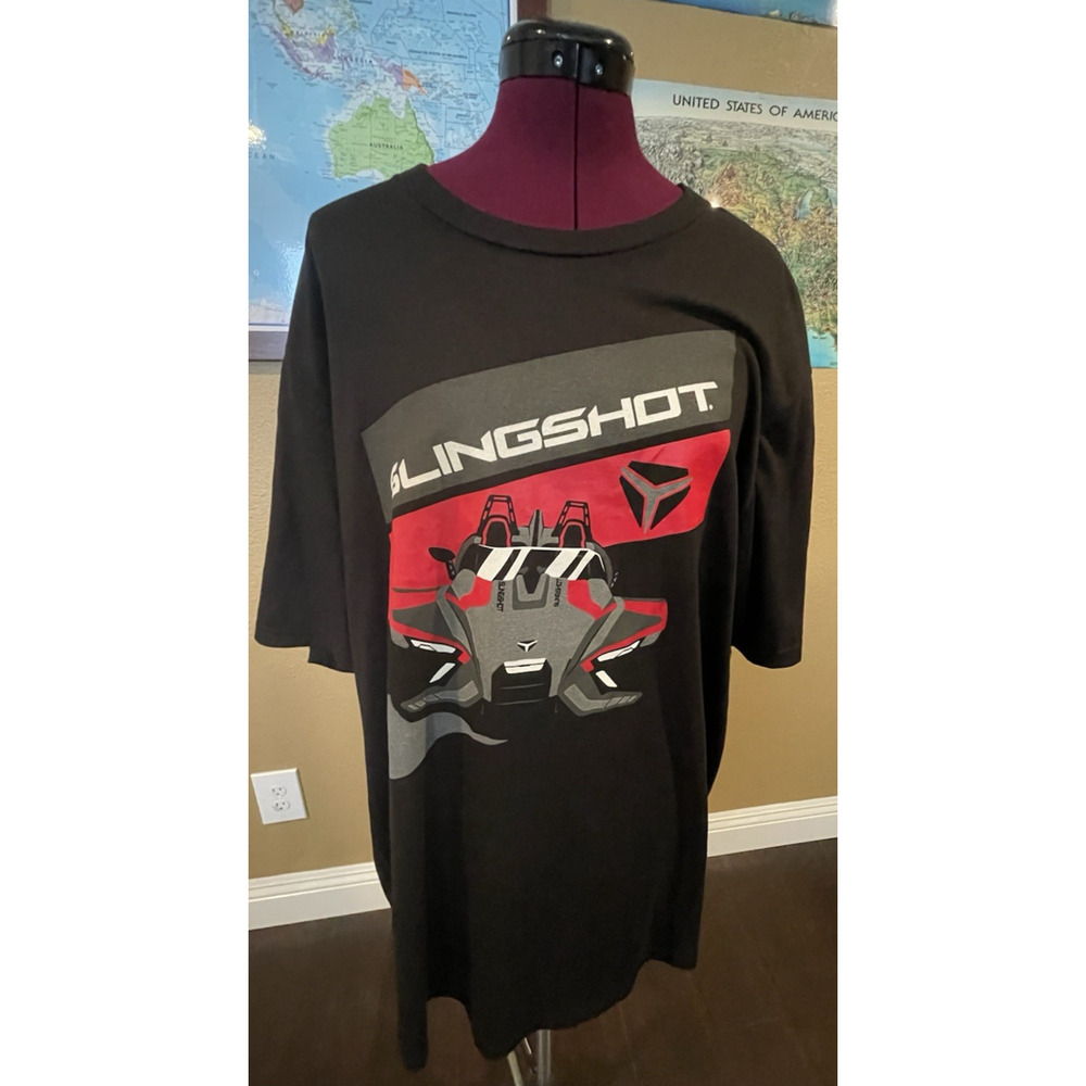 Polaris Slingshot Short Sleeve T-Shirt Black with Red Graphics Men’s 2XL